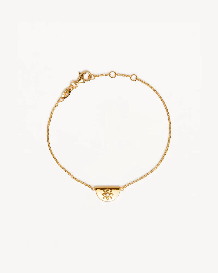 By Charlotte 18k Gold Vermeil Lotus Bracelet