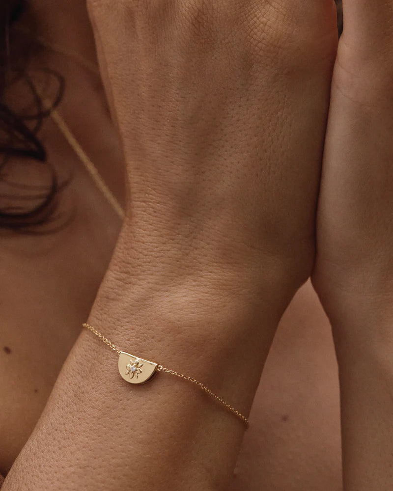 By Charlotte 18k Gold Vermeil Lotus Bracelet