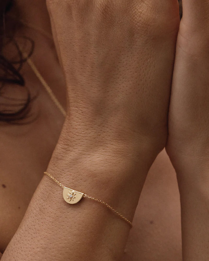 By Charlotte 18k Gold Vermeil Lotus Bracelet