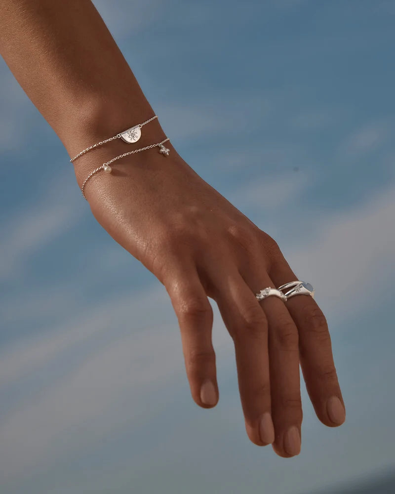 By Charlotte Silver Lotus Bracelet