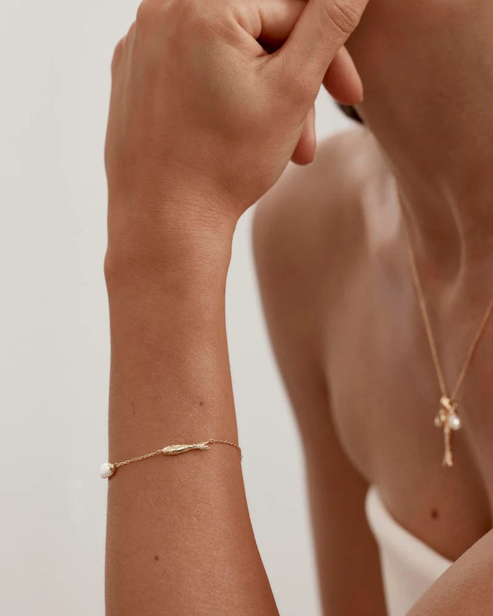 By Charlotte 18k Gold Vermeil Wishing Bracelet