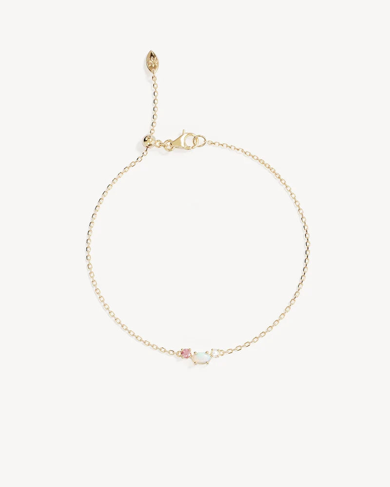 By Charlotte 18k Gold Vermeil Cosmic Bloom Bracelet 19cm