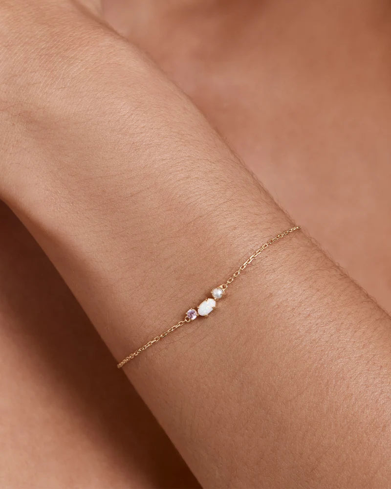 By Charlotte 18k Gold Vermeil Cosmic Bloom Bracelet 19cm