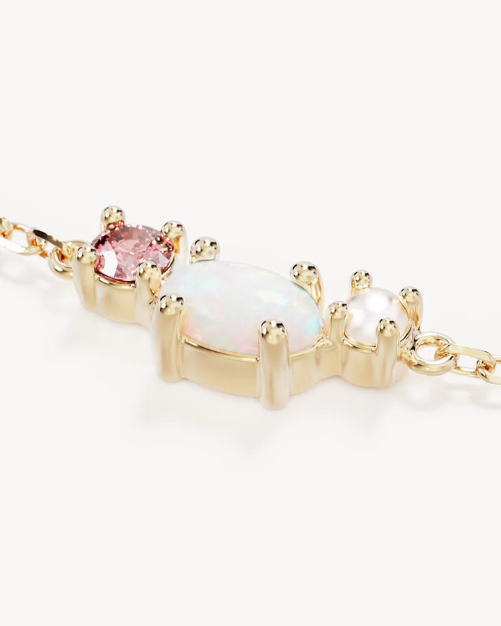 By Charlotte 18k Gold Vermeil Cosmic Bloom Bracelet 19cm