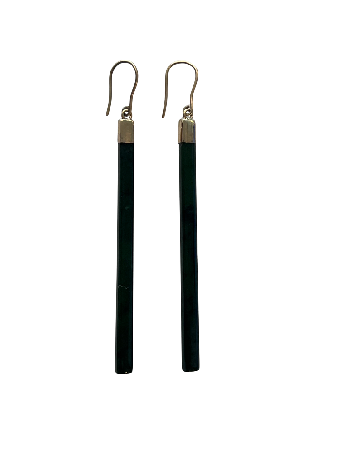 Alex Sands 9ct and Pounamu Drop Earrings 80mm