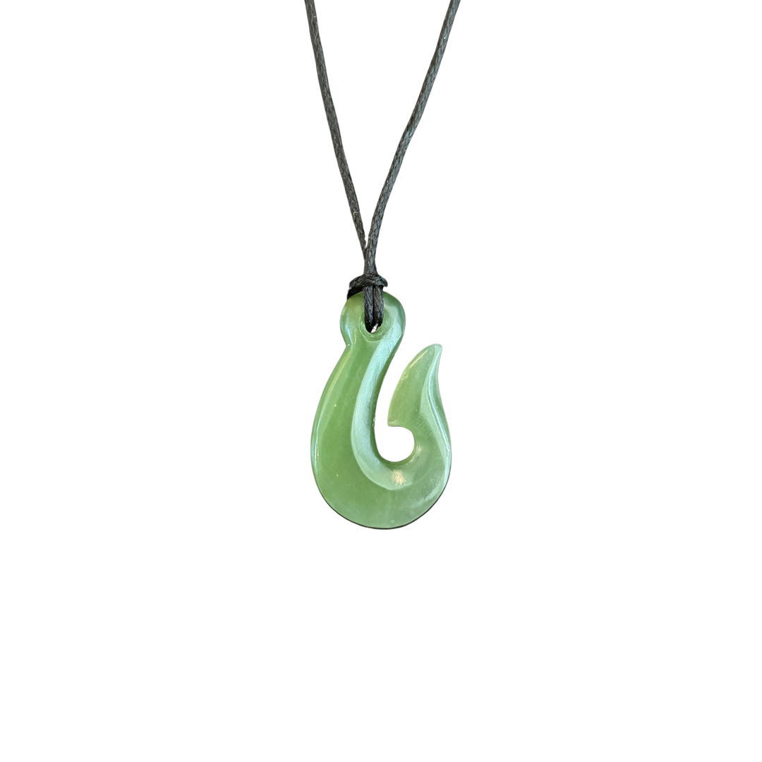 New Zealand Greenstone - Small Hei Matau / Fish Hook 30mm
