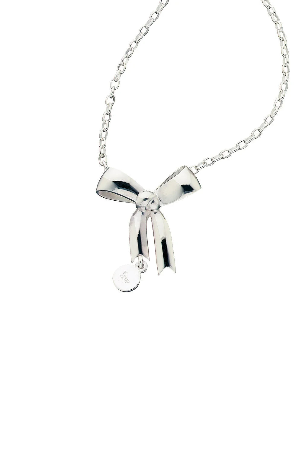 Karen Walker Silver Bow Necklace 60cm