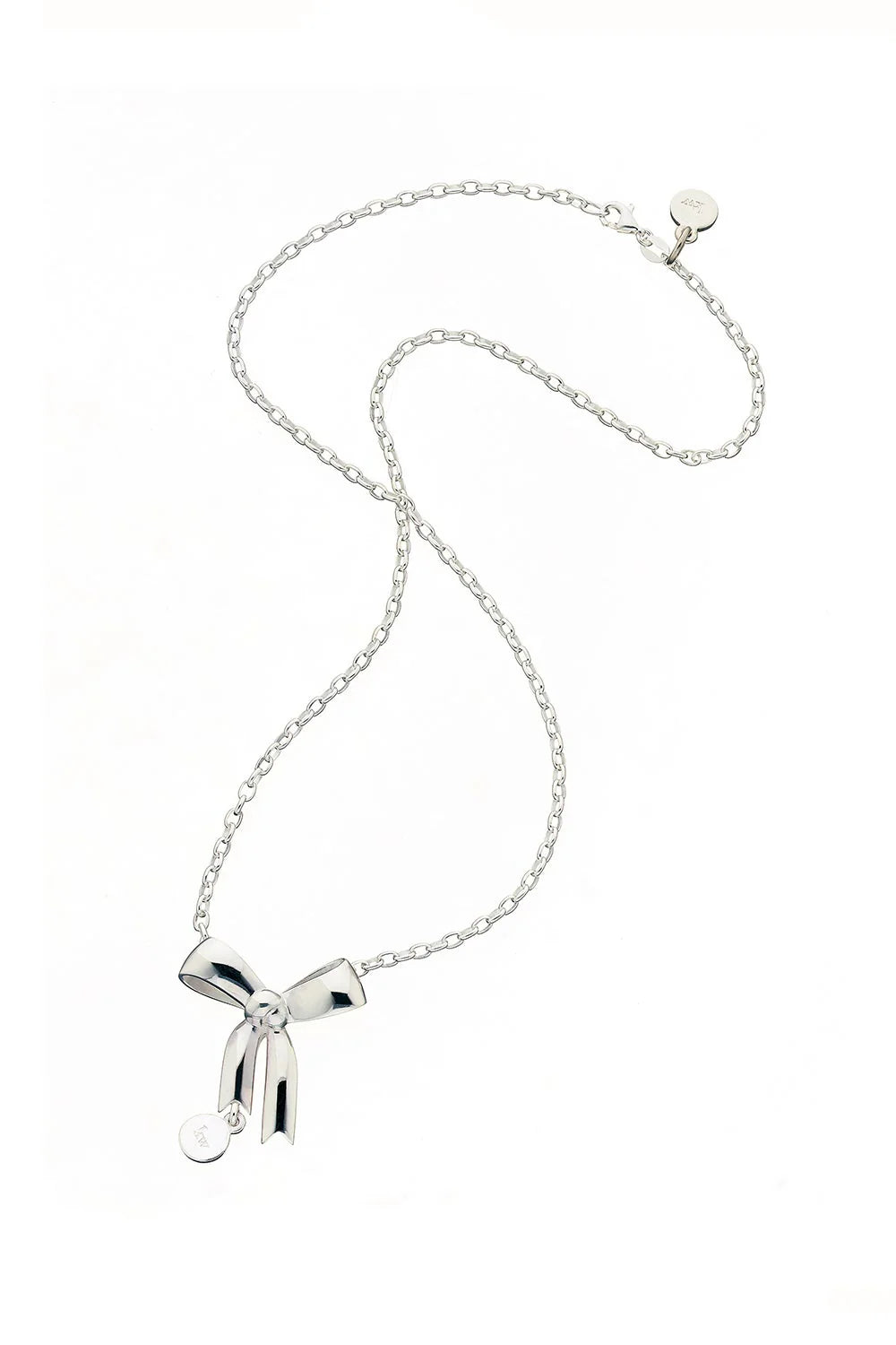 Karen Walker Silver Bow Necklace 60cm