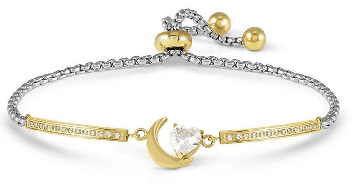 Nomination Milleluci Refined Bracelet in Stainless Steel & CZ Gold Moon