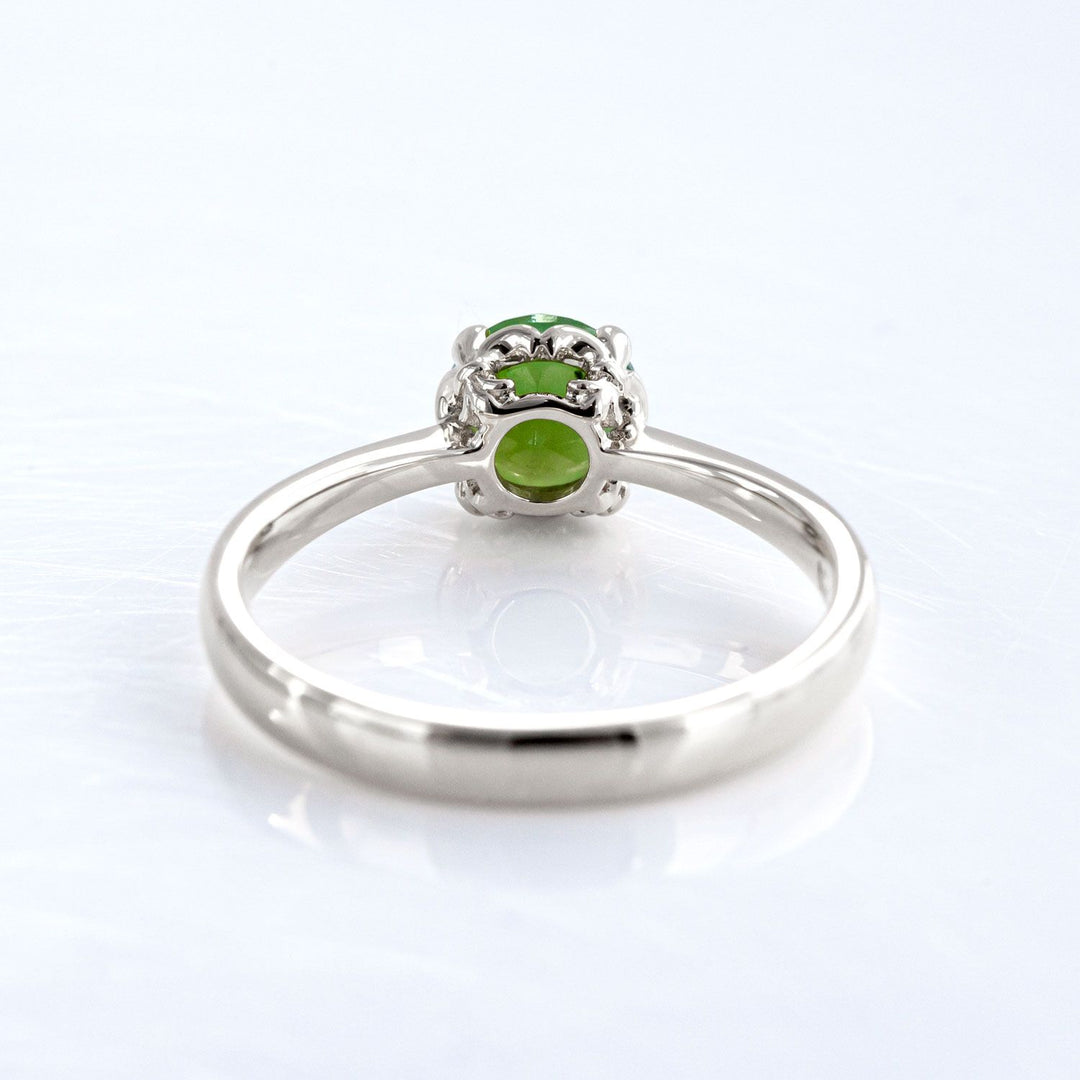 Nick Von K Sterling Silver with Pounamu Baby Dewdrop Ring