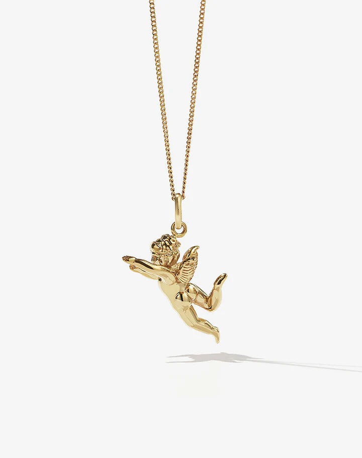 MEADOWLARK 23CT GOLD PLATED CHERUB NECKLACE