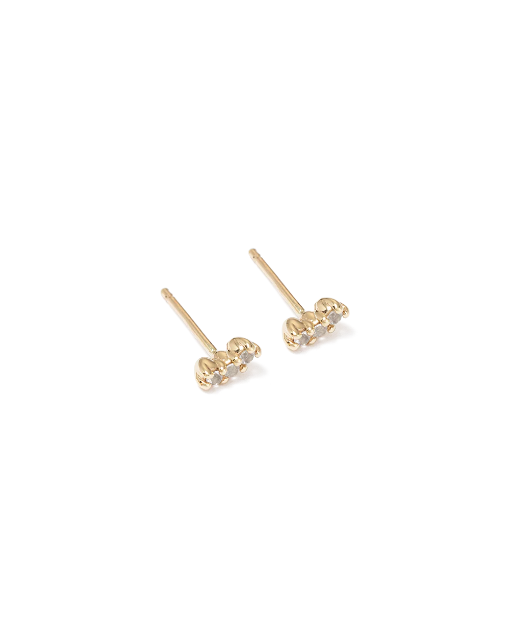 Kirstin Ash Contour Topaz Studs Gold Plated