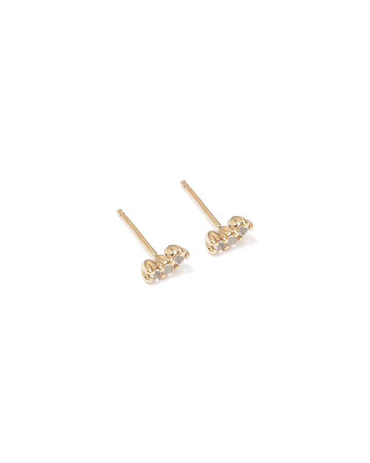 Kirstin Ash Contour Topaz Studs Gold Plated
