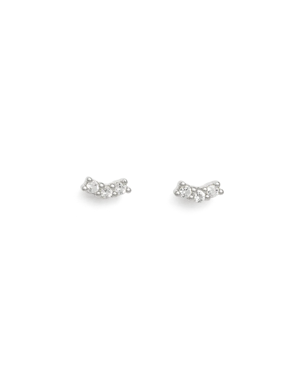 Kirstin Ash Contour Topaz Studs Sterling Silver