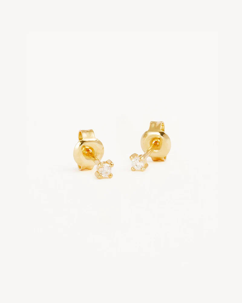 By Charlotte 18k Gold Vermeil Pure Light Stud Earrings