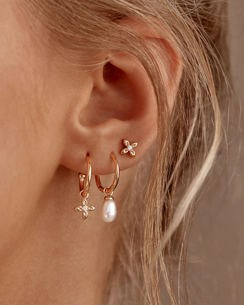 By Charlotte 18k Gold Vermeil Live in Light Hoop Earrings