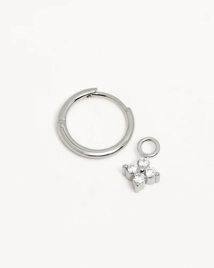 By Charlotte Sterling Silver Crystal Bloom Hoops