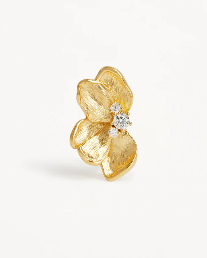 By Charlotte 18k Gold Plated Serene Lotus Statement Earrings