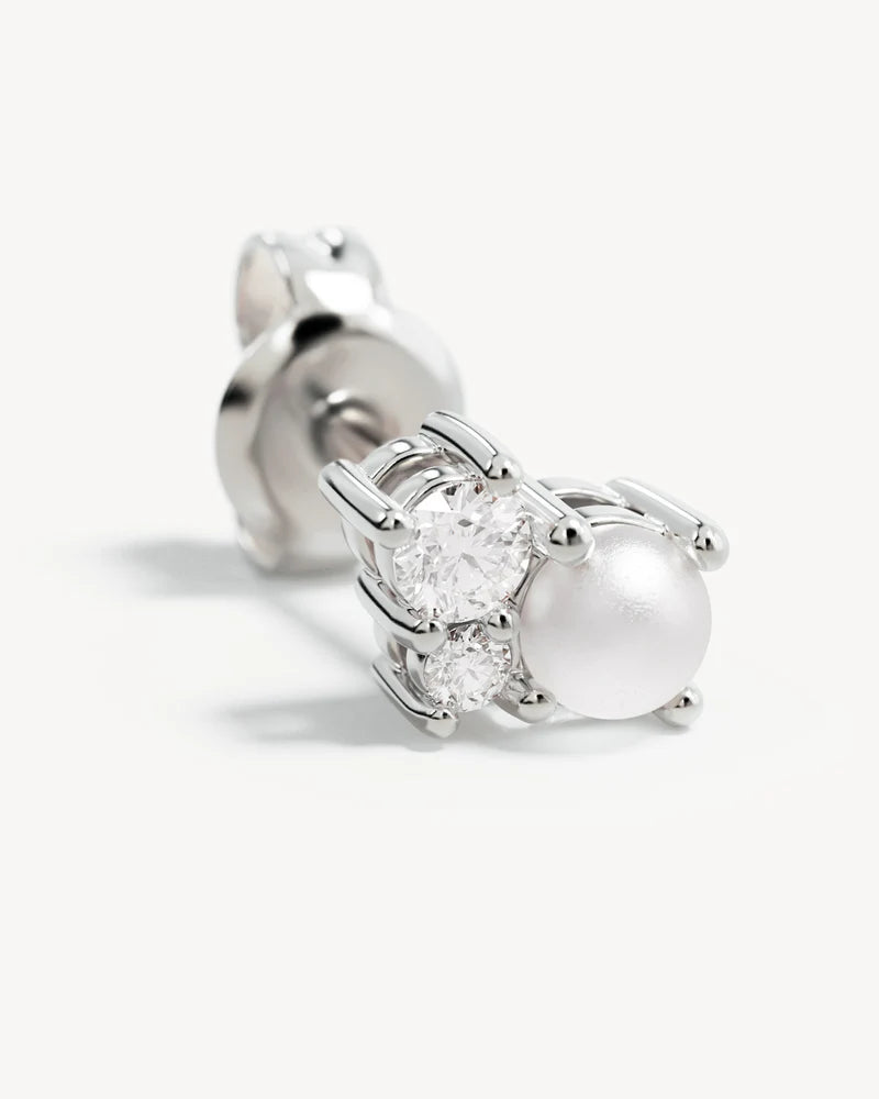 By Charlotte Sterling Silver Love in Stillness Pearl Stud Earrings
