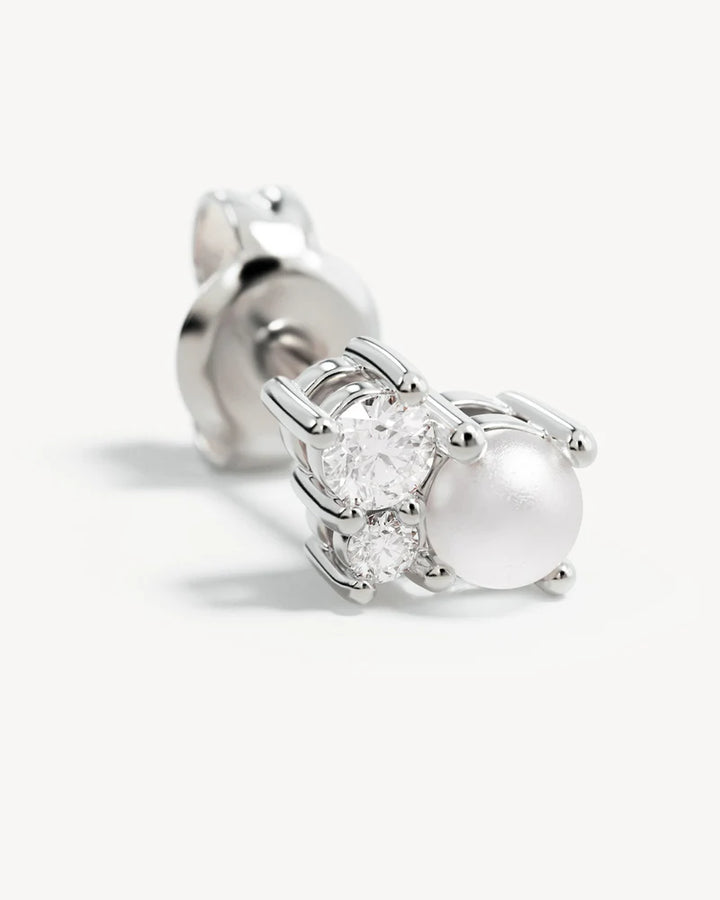 By Charlotte Sterling Silver Love in Stillness Pearl Stud Earrings