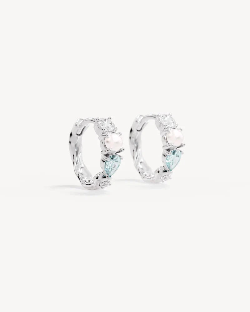 By Charlotte Sterling Silver Breathe in Stillness Hoops