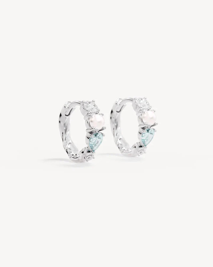 By Charlotte Sterling Silver Breathe in Stillness Hoops