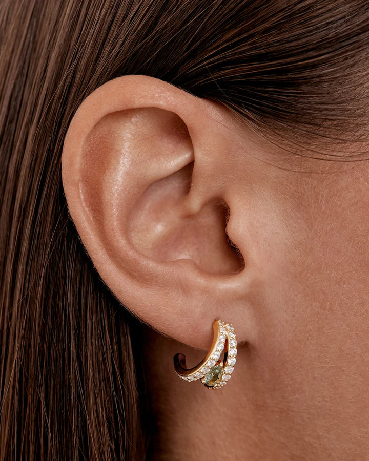 By Charlotte 18k Gold Vermeil Aura Illusion Hoop Earrings