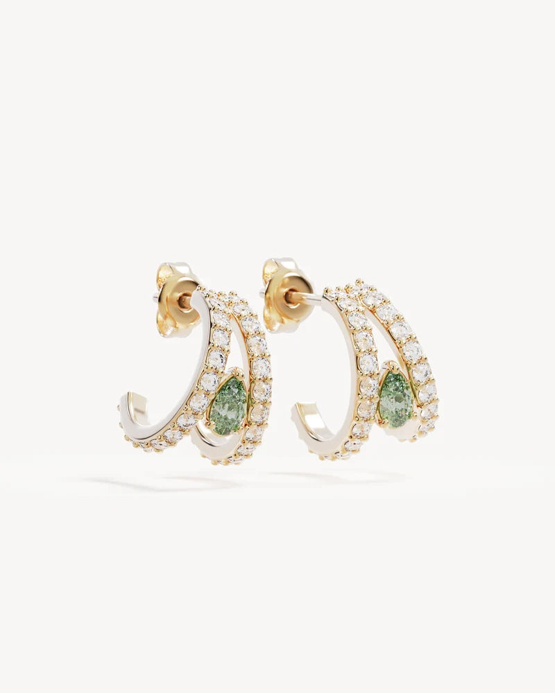 By Charlotte 18k Gold Vermeil Aura Illusion Hoop Earrings