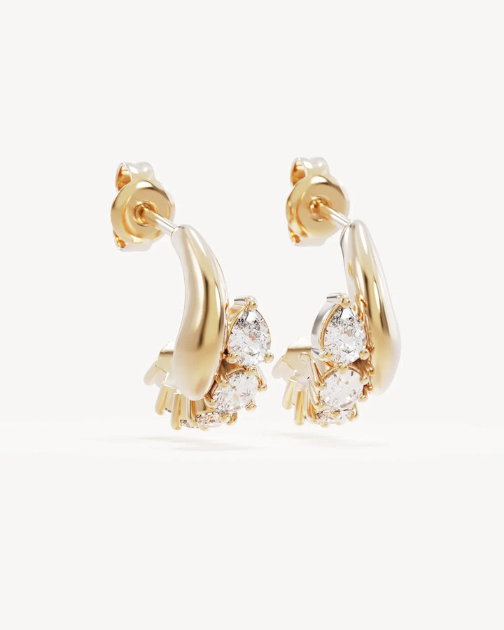 By Charlotte 18k Gold Vermeil Guided by the Stars Hoop Earrings