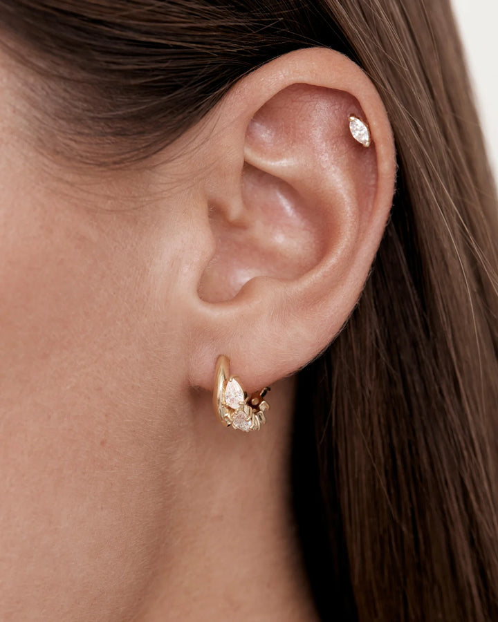 By Charlotte 18k Gold Vermeil Guided by the Stars Hoop Earrings