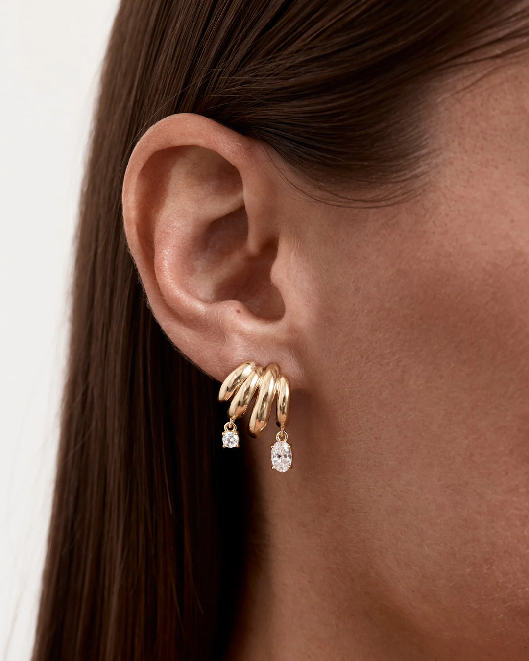 By Charlotte 18k Gold Vermeil In the Stars Illusion Hoop Earrings