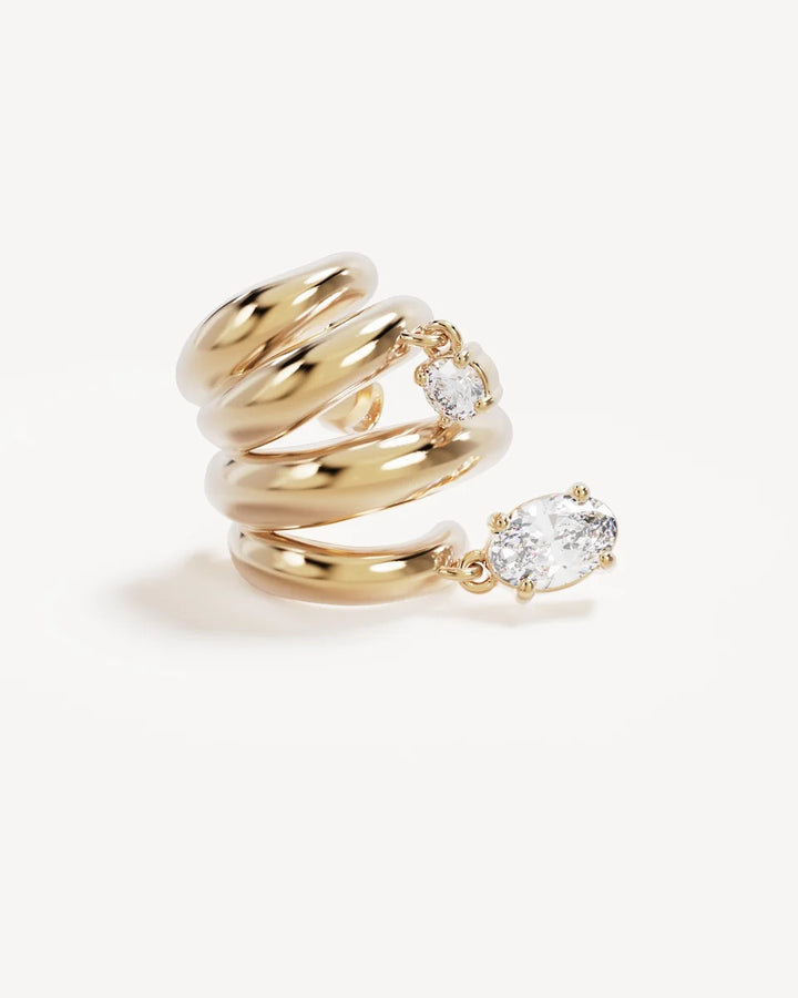 By Charlotte 18k Gold Vermeil In the Stars Illusion Hoop Earrings