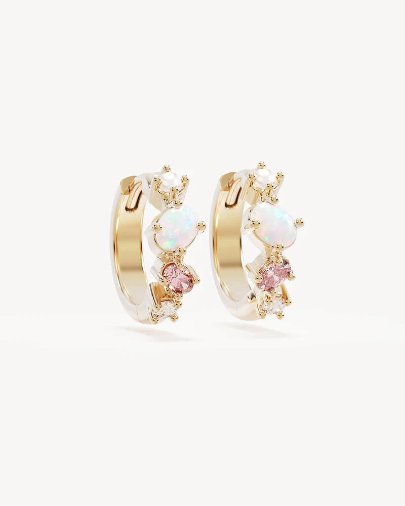 By Charlotte 18k Gold Vermeil Cosmic Bloom Hoop Earrings