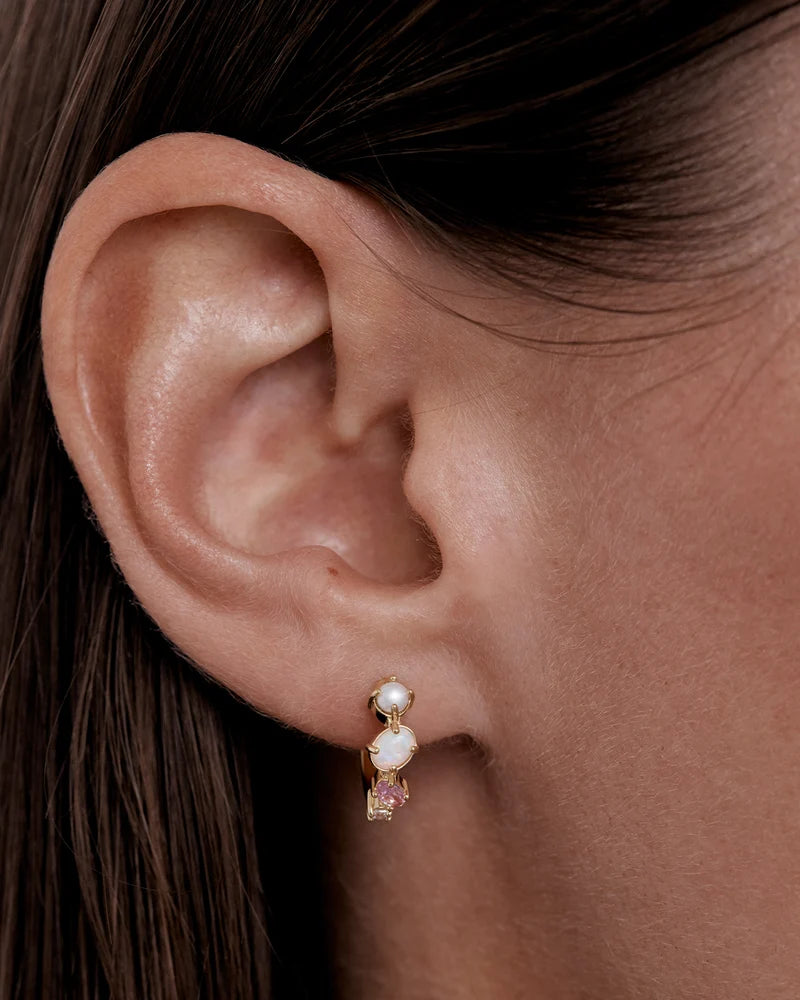 By Charlotte 18k Gold Vermeil Cosmic Bloom Hoop Earrings