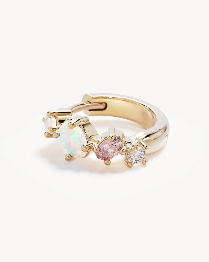 By Charlotte 18k Gold Vermeil Cosmic Bloom Hoop Earrings
