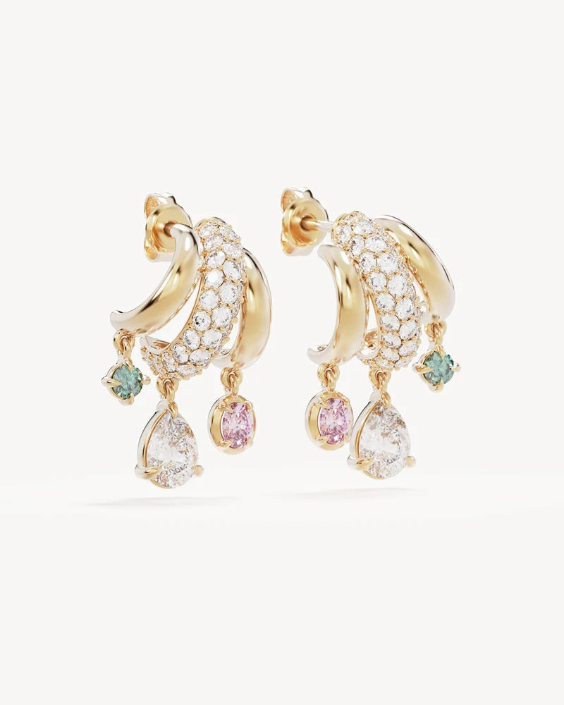 By Charlotte 18k Gold Vermeil Vibrant Soul Illusion Hoop Earrings