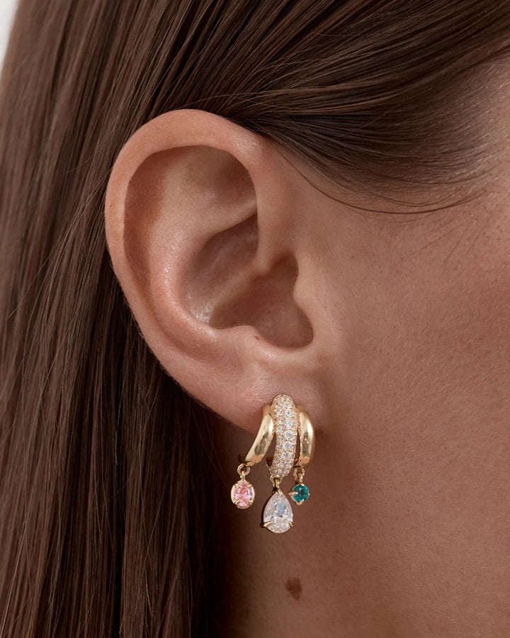 By Charlotte 18k Gold Vermeil Vibrant Soul Illusion Hoop Earrings