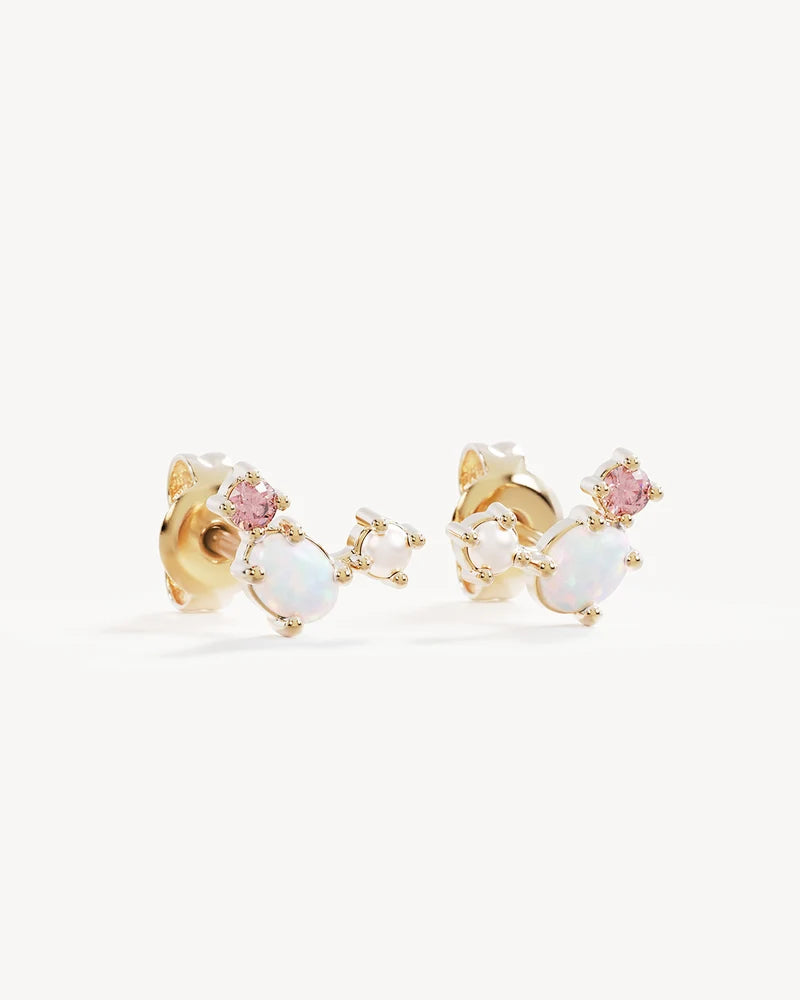 By Charlotte 18k Gold Vermeil Cosmic Bloom Stud Earrings