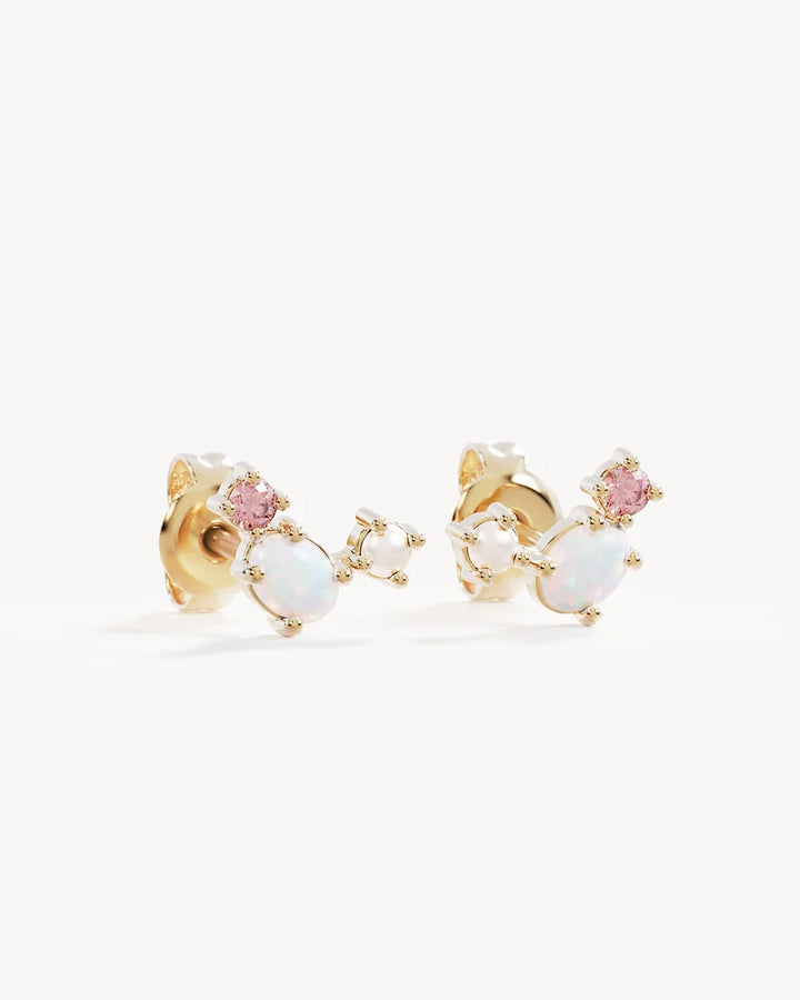 By Charlotte 18k Gold Vermeil Cosmic Bloom Stud Earrings