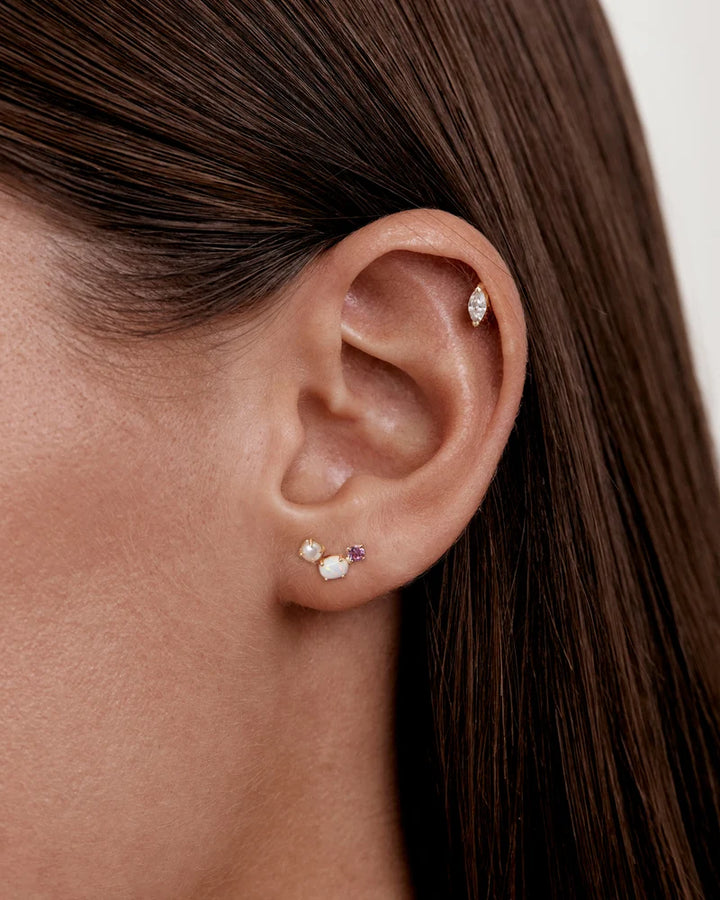 By Charlotte 18k Gold Vermeil Cosmic Bloom Stud Earrings