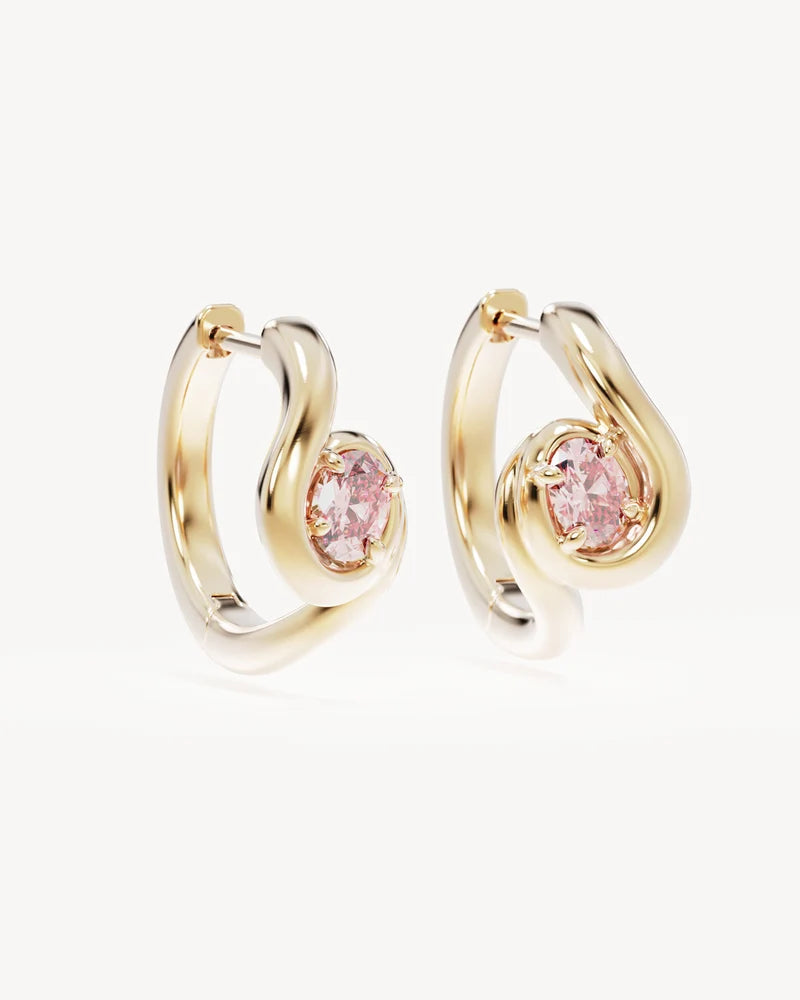 By Charlotte 18k Gold Vermeil Embrace Love Hoop Earrings
