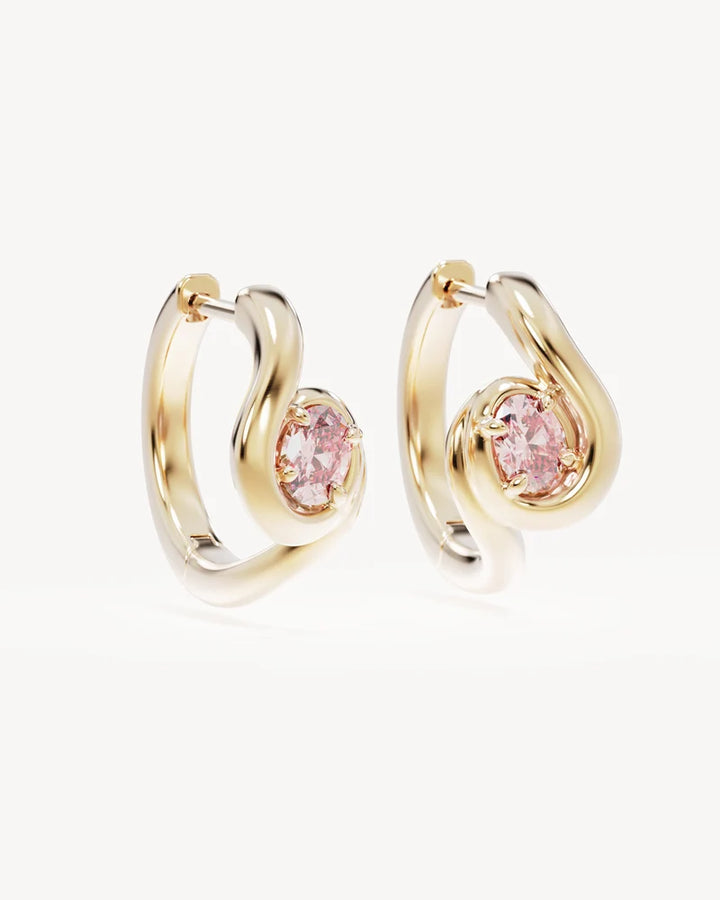 By Charlotte 18k Gold Vermeil Embrace Love Hoop Earrings