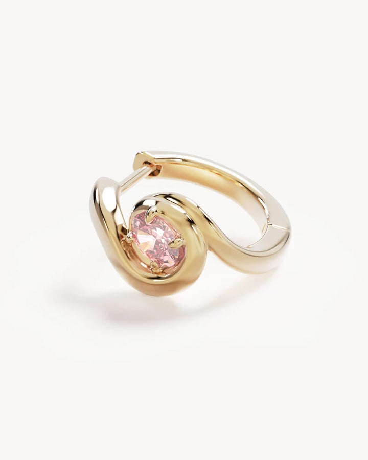 By Charlotte 18k Gold Vermeil Embrace Love Hoop Earrings