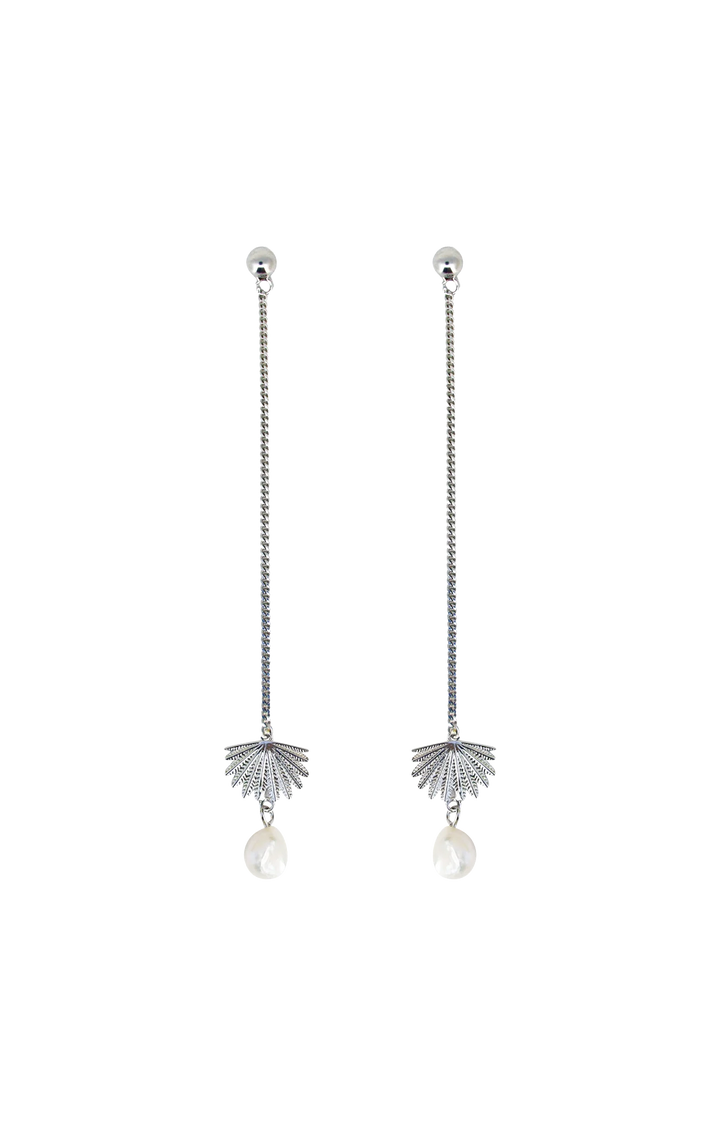 Boh Runga Fantail Pearl Drop Earrings
