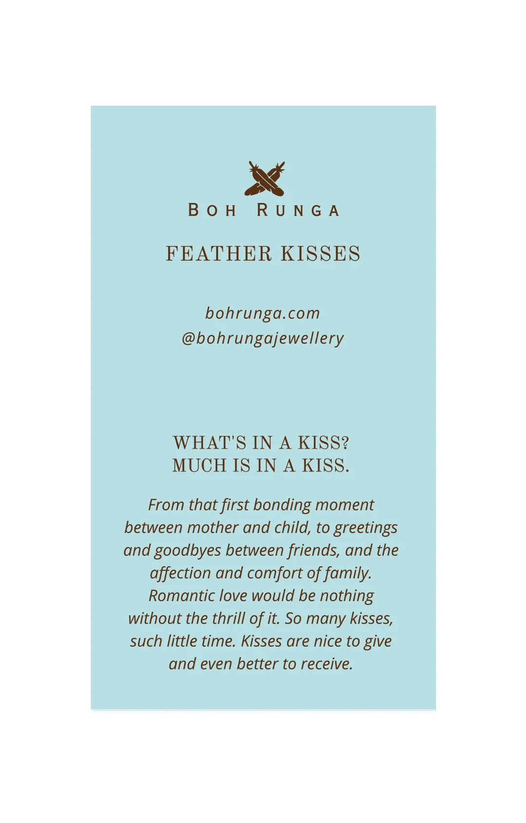 Boh Runga - Mini Feather Kisses Studs
