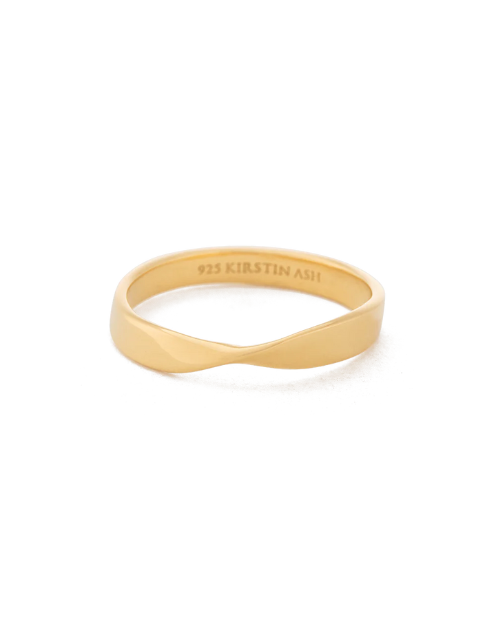 Kirstin Ash Fold Band Ring 18ct Gold Vermeil