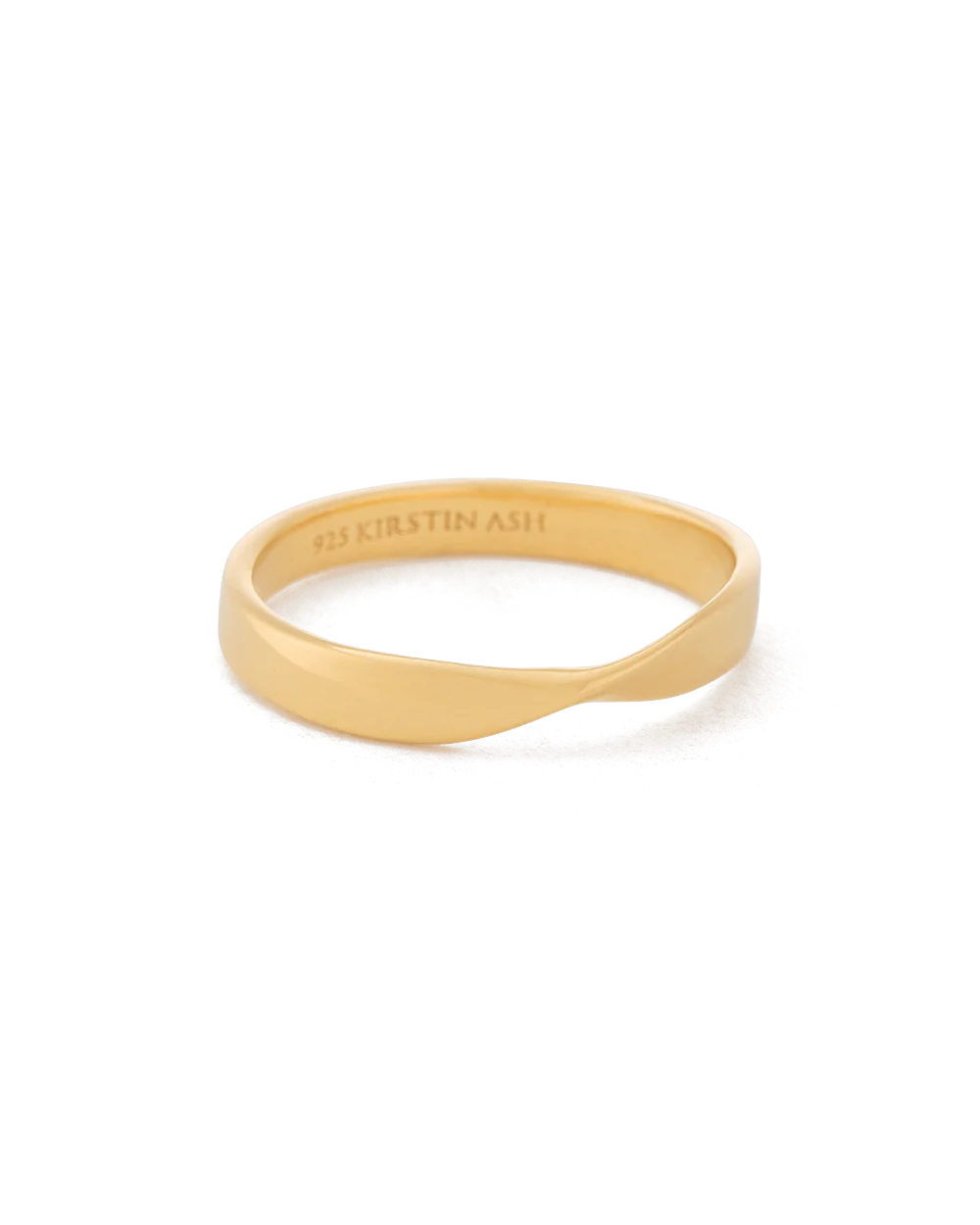 Kirstin Ash Fold Band Ring 18ct Gold Vermeil