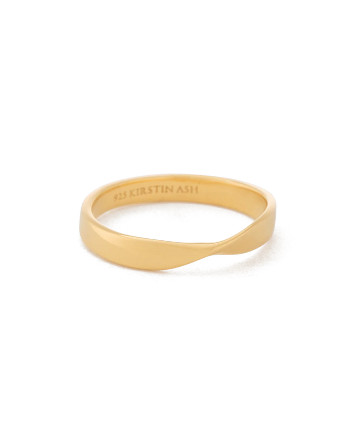 Kirstin Ash Fold Band Ring 18ct Gold Vermeil