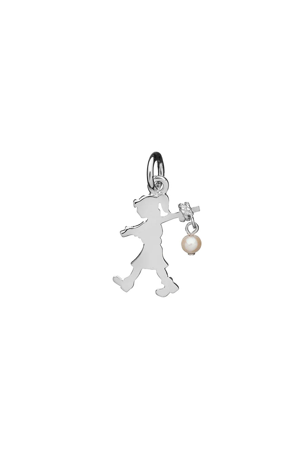 Karen Walker Silver Girl with Pearl Charm