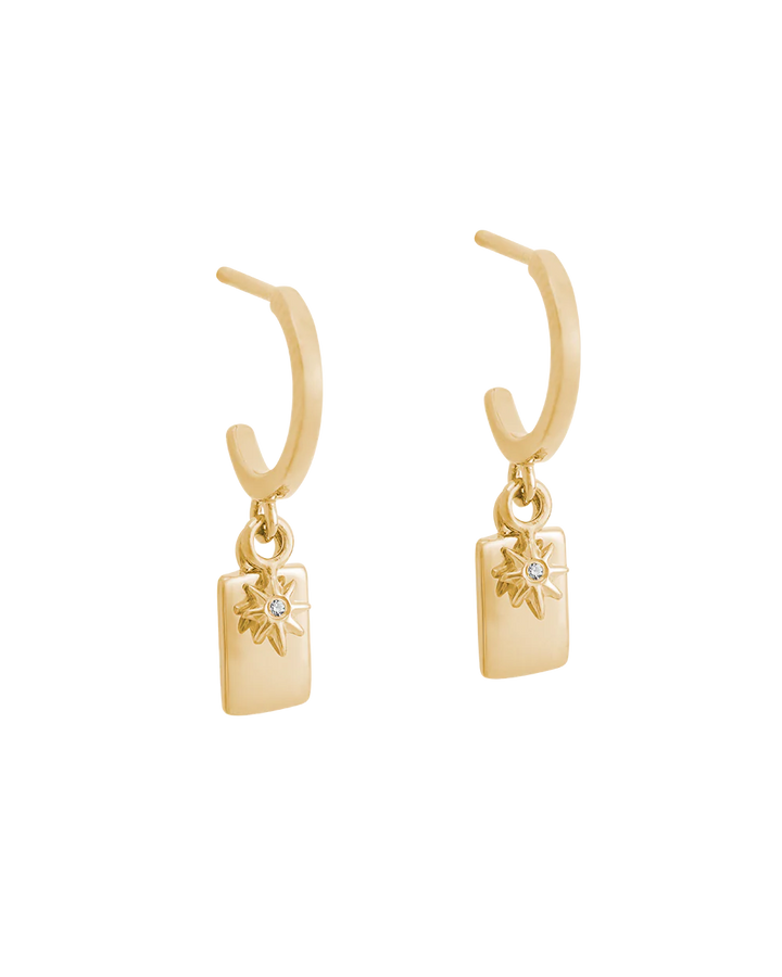 Kirstin Ash Guiding Star Hoops 18ct Gold Plated